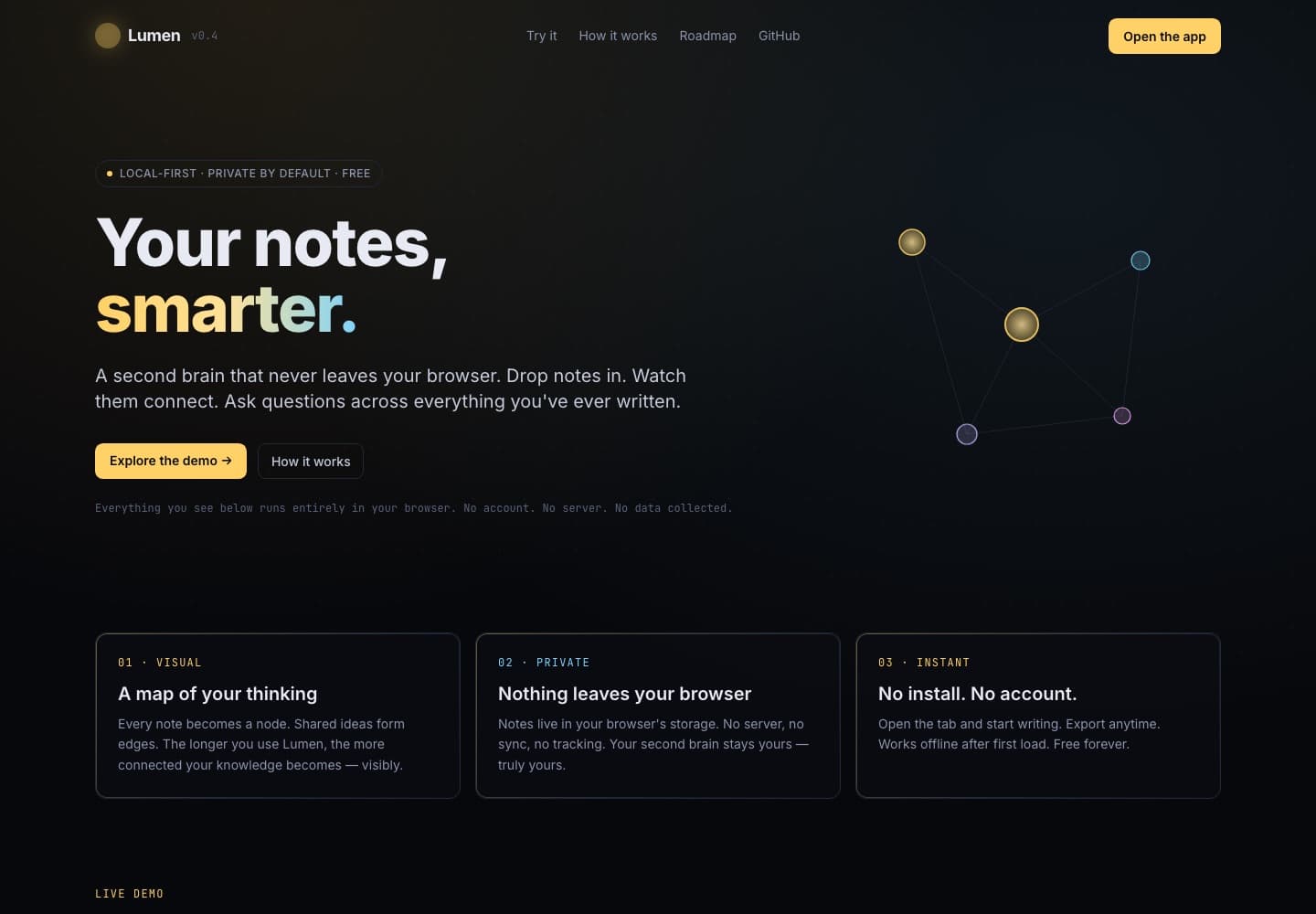 Lumen website preview